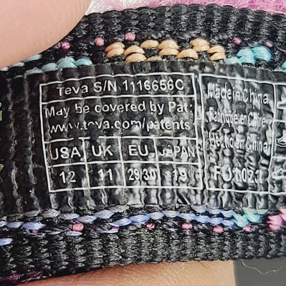 Teva Girls' Borderless Black Original Universal Slingback Sports Sandal Size 12 - Picture 5 of 5